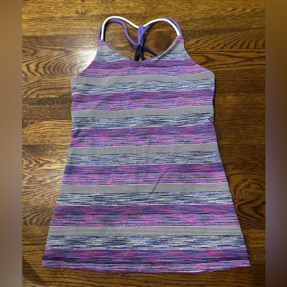 Ivivva Purple Striped Athletic Tank Sz 12
